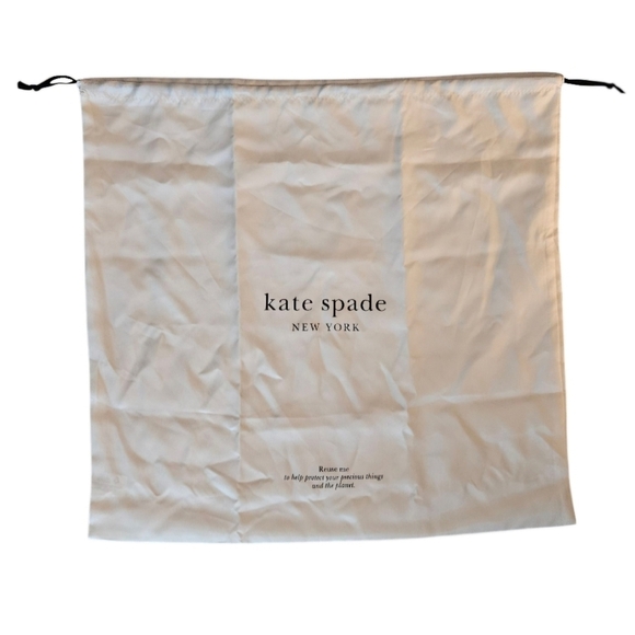 kate spade Handbags - Kate Spade Extra Large Drawstring Cream Dustbag 18"x18"
